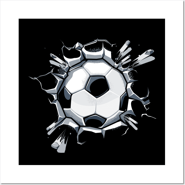 Soccer Footballer Gifts Wall Art by Foxxy Merch